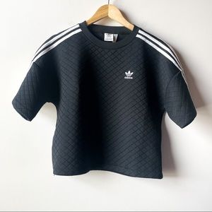ADIDAS Black Diamond Quilt Boxy Shirt